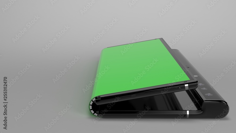 Folding Phone of background, 3d render Folding Phone of background, 3d render