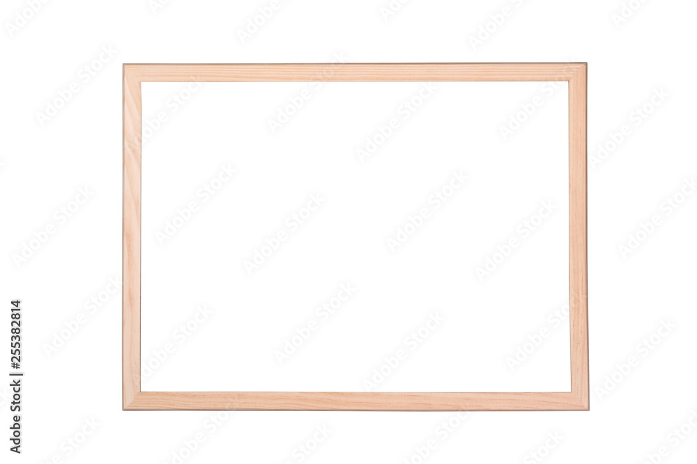 wooden frame with white background with external and internal clipping path and copy space for your text wooden frame with white background with external and internal clipping path and copy space for your text