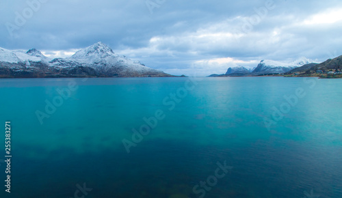 Fototapeta Naklejka Na Ścianę i Meble -  Fjord aux îles Lofoten en Norvège