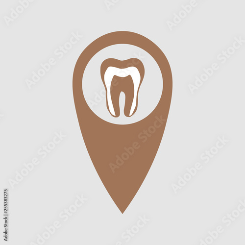point location depicting a tooth. Medical element