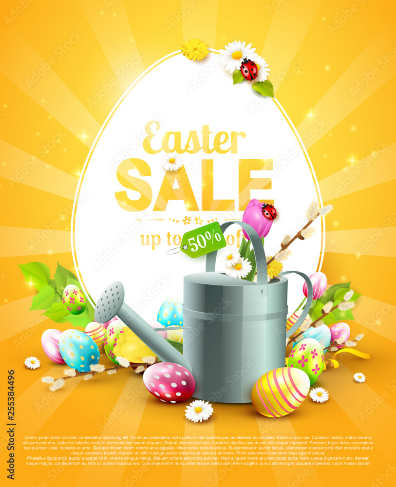 Modern Easter sale flyer Stock Vector | Adobe Stock