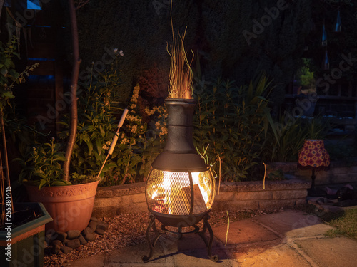Evening around the chiminea