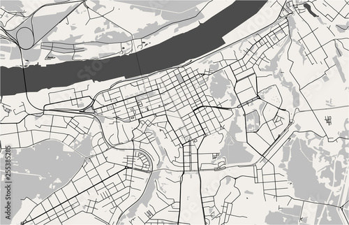 vector map of the city of Perm, Russia