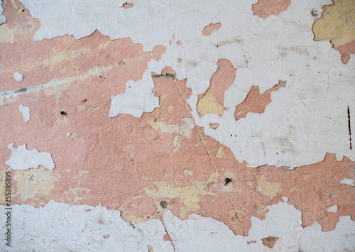Remnants of old paint on the wall