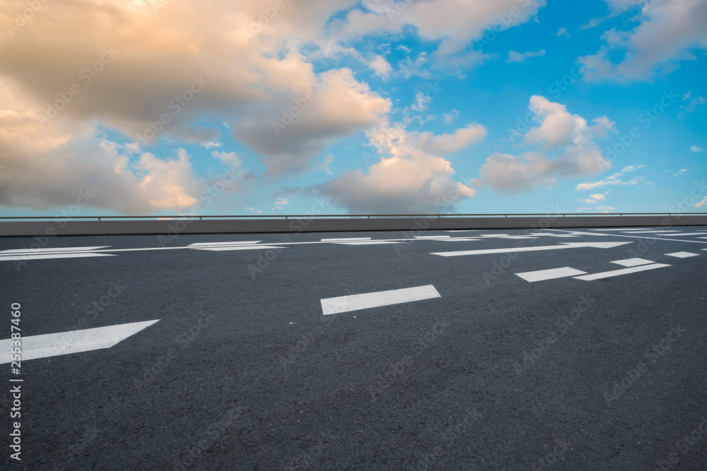Road surface and sky cloud landscape.. Road surface and sky cloud landscape..