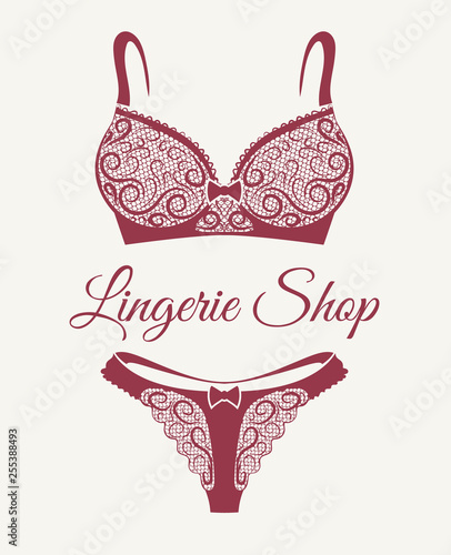 Lingerie Shop Retro Emblem
