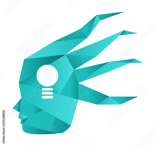 abstract face idea vector illustration