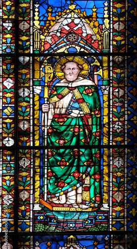Stained glass window in the Cattedrale di Santa Maria del Fiore  Cathedral of Saint Mary of the Flower   Florence  Italy