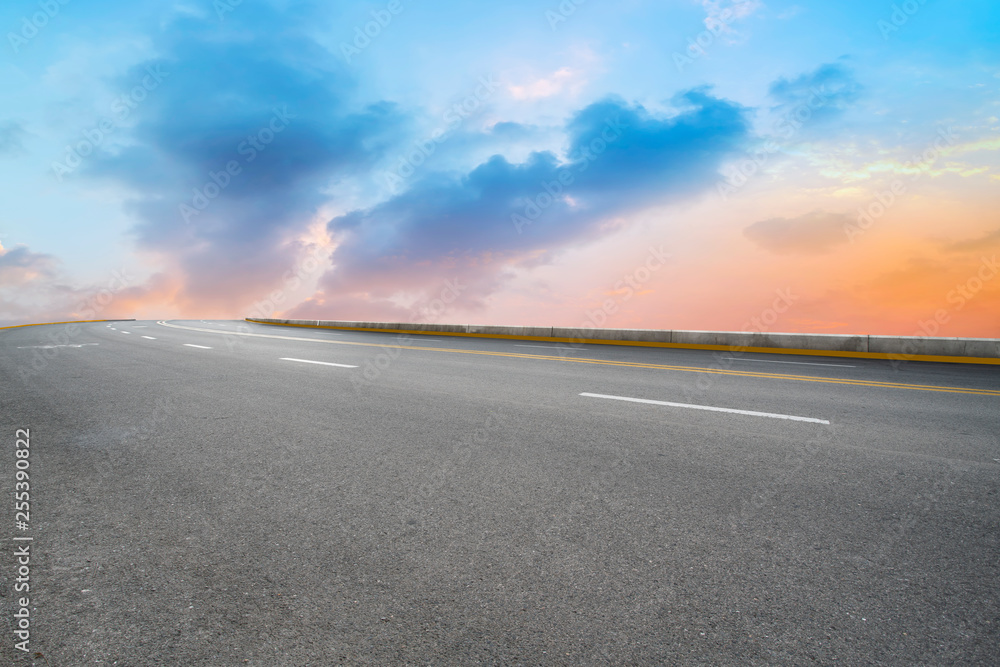 Road surface and sky cloud landscape.. Road surface and sky cloud landscape..