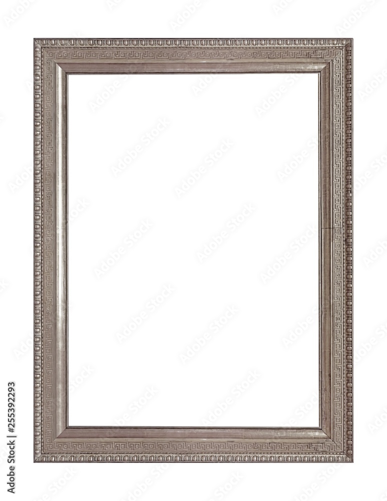 Silver frame for paintings, mirrors or photo isolated on white background Silver frame for paintings, mirrors or photo isolated on white background