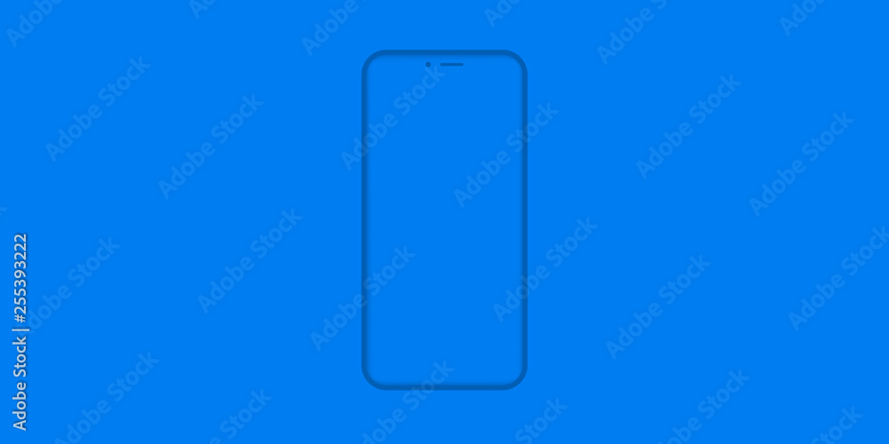 Blue Smart Phone Layout with Blank Screen, Technology Background, Vector Illustration Blue Smart Phone Layout with Blank Screen, Technology Background, Vector Illustration