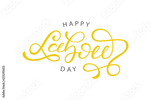 Vector isolated typography logo for Happy Labour Day for template decoration on the white background.