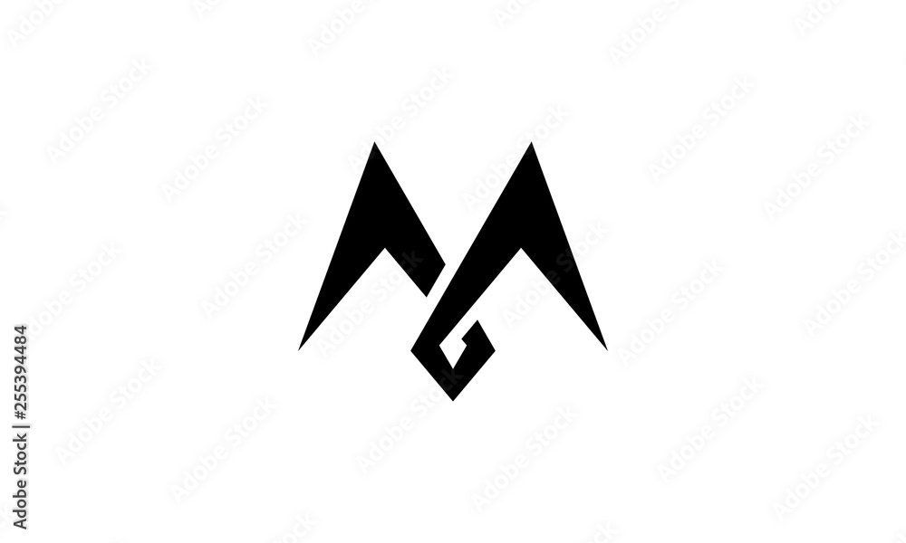 Flat and modern letter M vector logo. Flat and modern letter M vector logo.