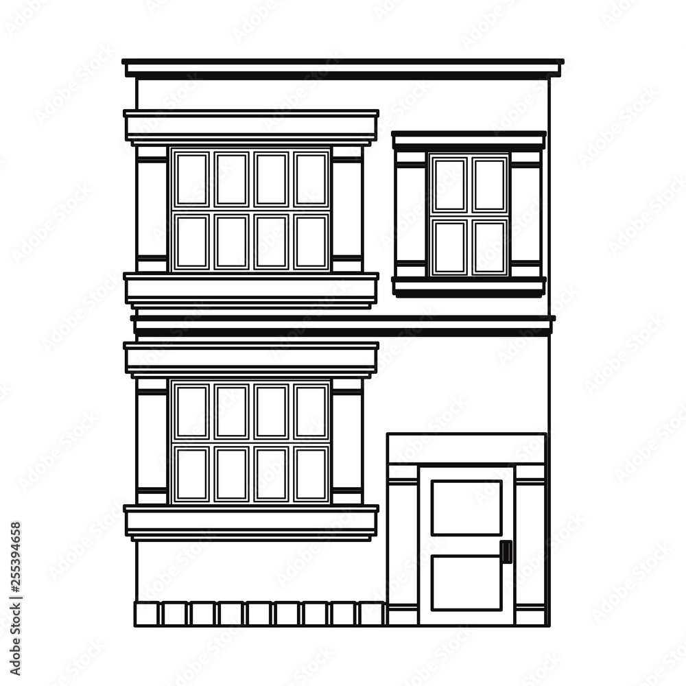 outline building house outline building house