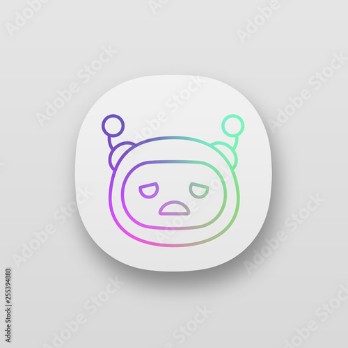 Sad robot emoji app icon