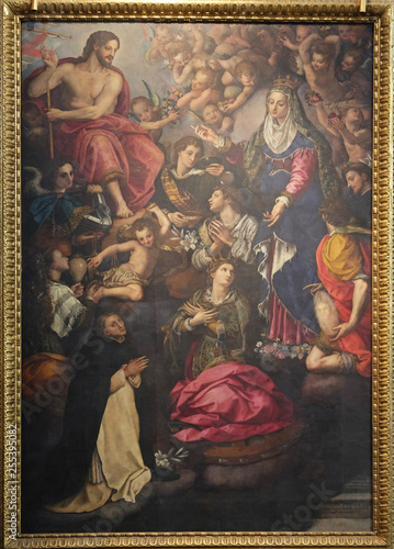 Apparition of Our Lady to St. Hyacinth by Allori Alessandro, Santa Maria Novella Principal Dominican church in Florence, Italy