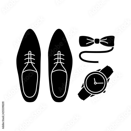 Mens accessories glyph icon