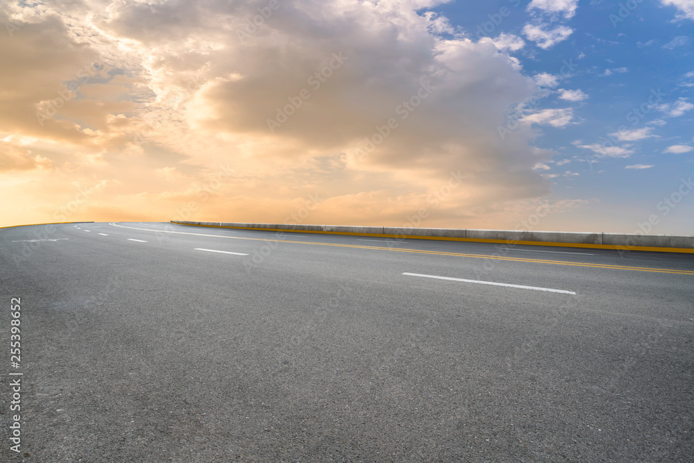 Road surface and sky cloud landscape.. Road surface and sky cloud landscape..
