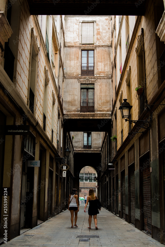 cosy streets of Barcelona city