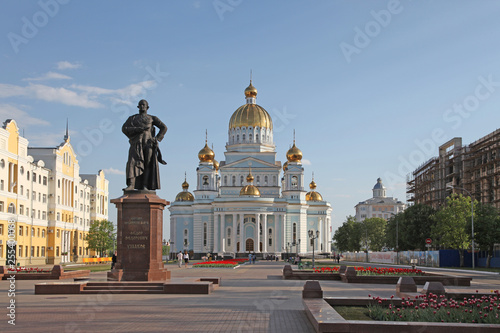 The Cathedral of St. Theodore Ushakov with monument