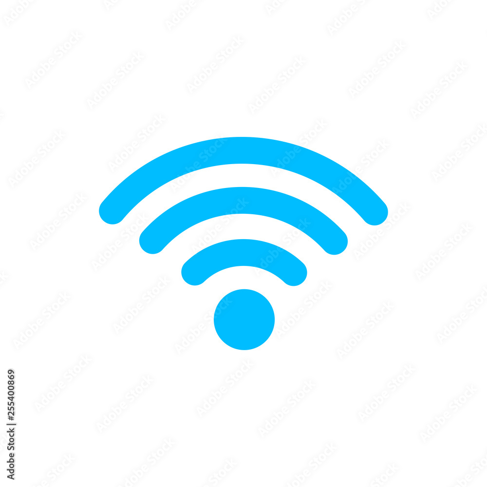 Free WiFi icon isolated on white background. Wireless internet connection concept. Network logo. Vector flat design. Free WiFi icon isolated on white background. Wireless internet connection concept. Network logo. Vector flat design.