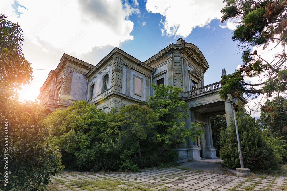 Abandoned former mansion of earl Mordvinov in Yalta, Crimea