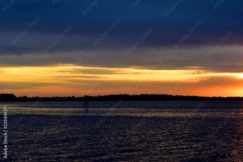 sunset off the coast of florida