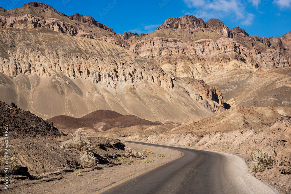 Scenic road in the desert of Death valley national park, USA Scenic road in the desert of Death valley national park, USA