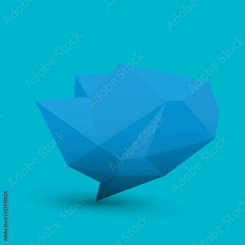 blue polygonal geometric banner . Abstract vector Illustration, low poly style. Stylized design elementfor logo, banner, poster, flyer, cover, brochure and web backgrounds