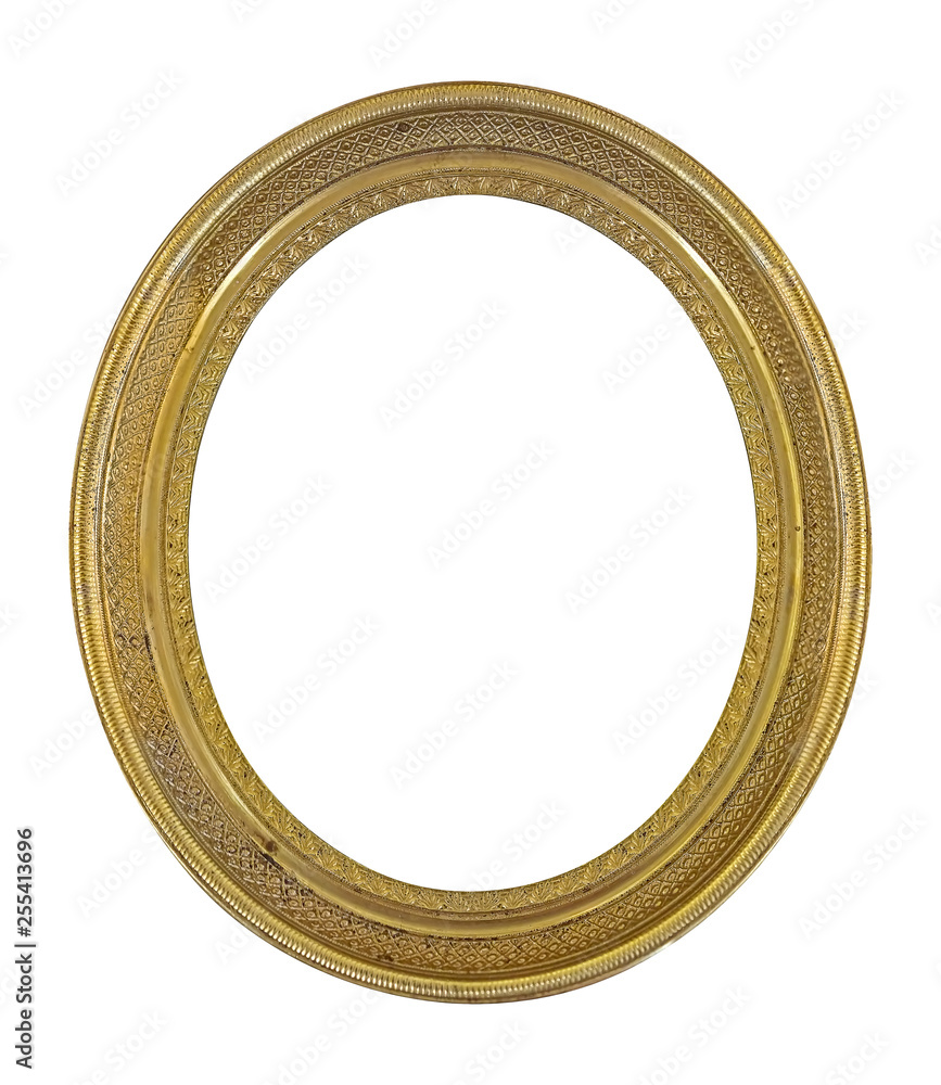 Golden frame for paintings, mirrors or photo isolated on white background Golden frame for paintings, mirrors or photo isolated on white background