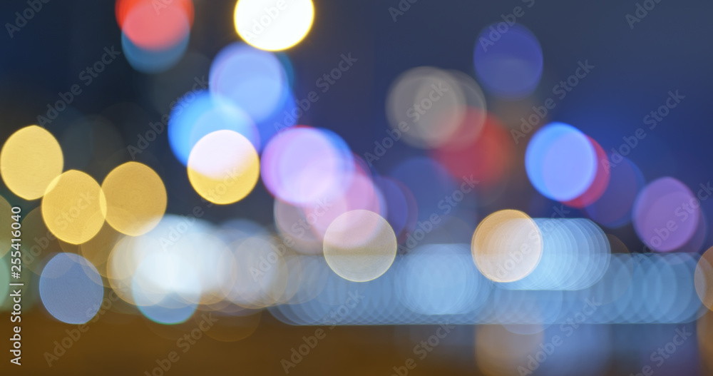 Blur view of City night view