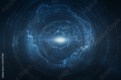 Abstract futuristic science fiction time and space travel cosmic background photo