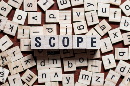 Photos Scope word concept