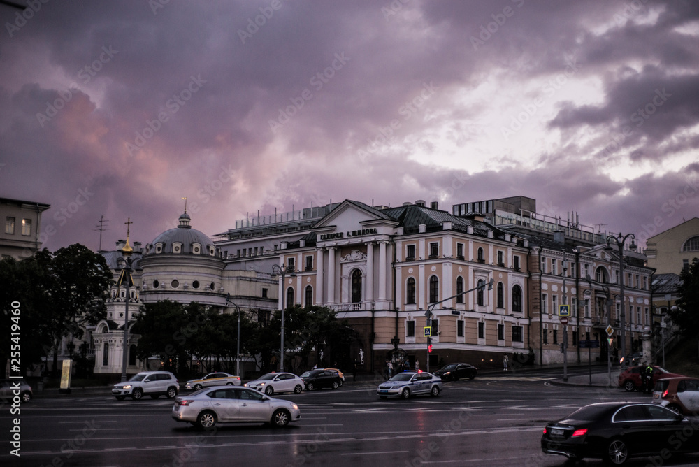 Purple sky Moscow