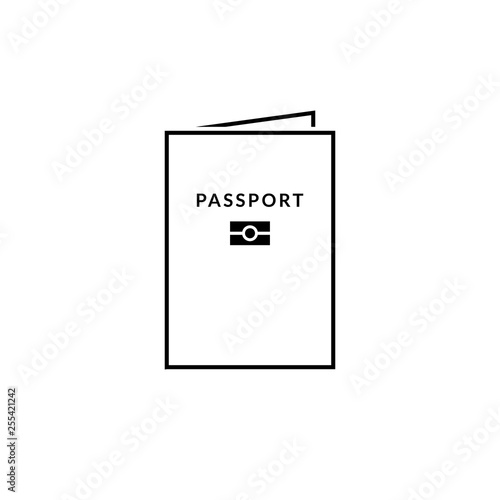 Biometric passport icon. State citizen id sign.
