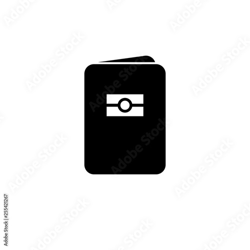Biometric passport icon. State citizen id sign.