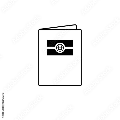 Biometric passport icon. State citizen id sign.