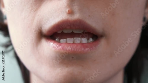 girl's mouth saying 