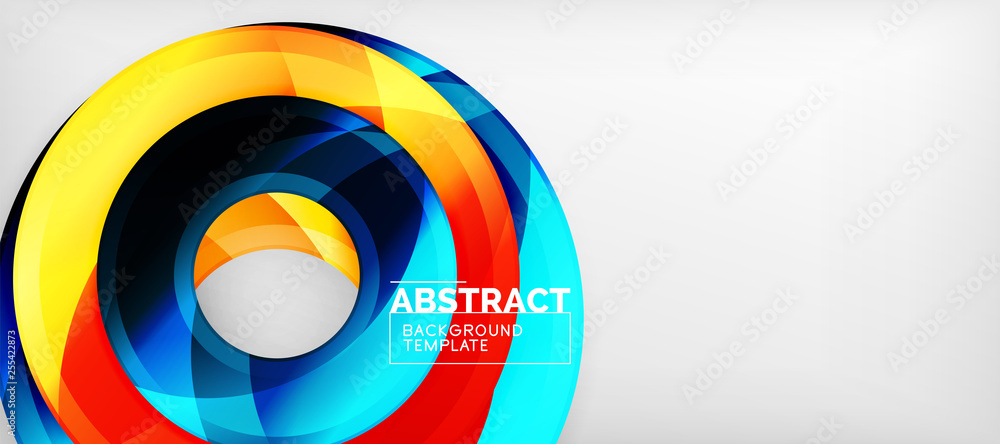 Obraz premium Glossy circles geometric background