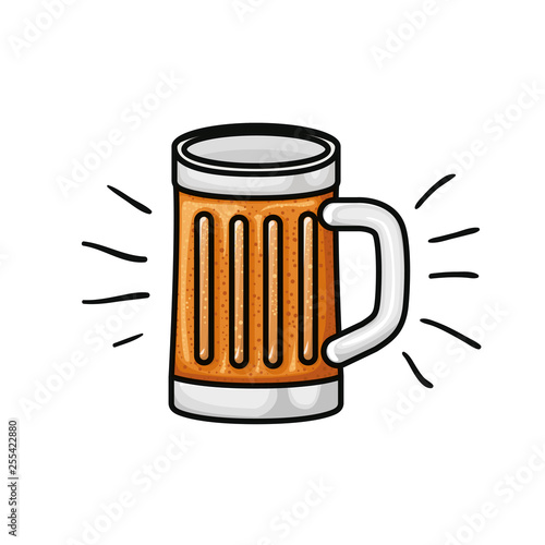 glass with beer isolated icon
