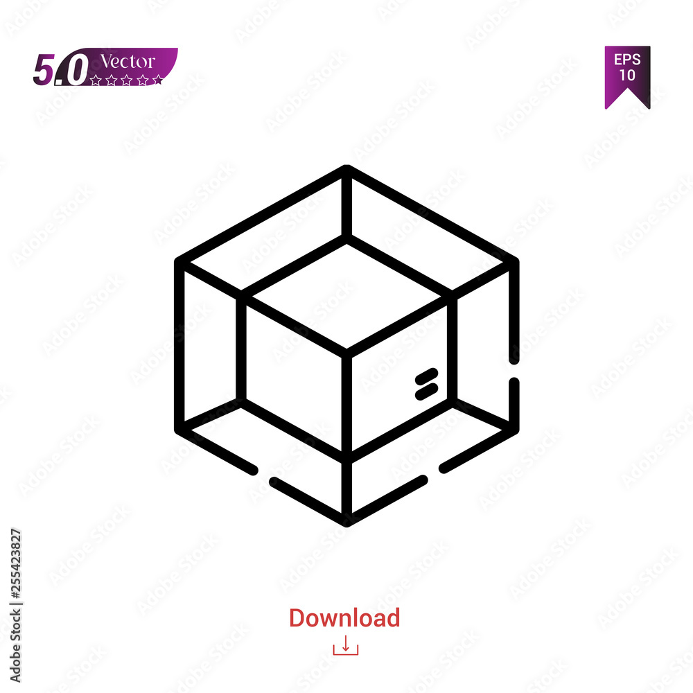 Outline 3d icon isolated on white background. Popular icons for 2019 year. creative-process. Line pictogram. Graphic design, mobile application, logo, user interface. EPS 10 format vector Outline 3d icon isolated on white background. Popular icons for 2019 year. creative-process. Line pictogram. Graphic design, mobile application, logo, user interface. EPS 10 format vector