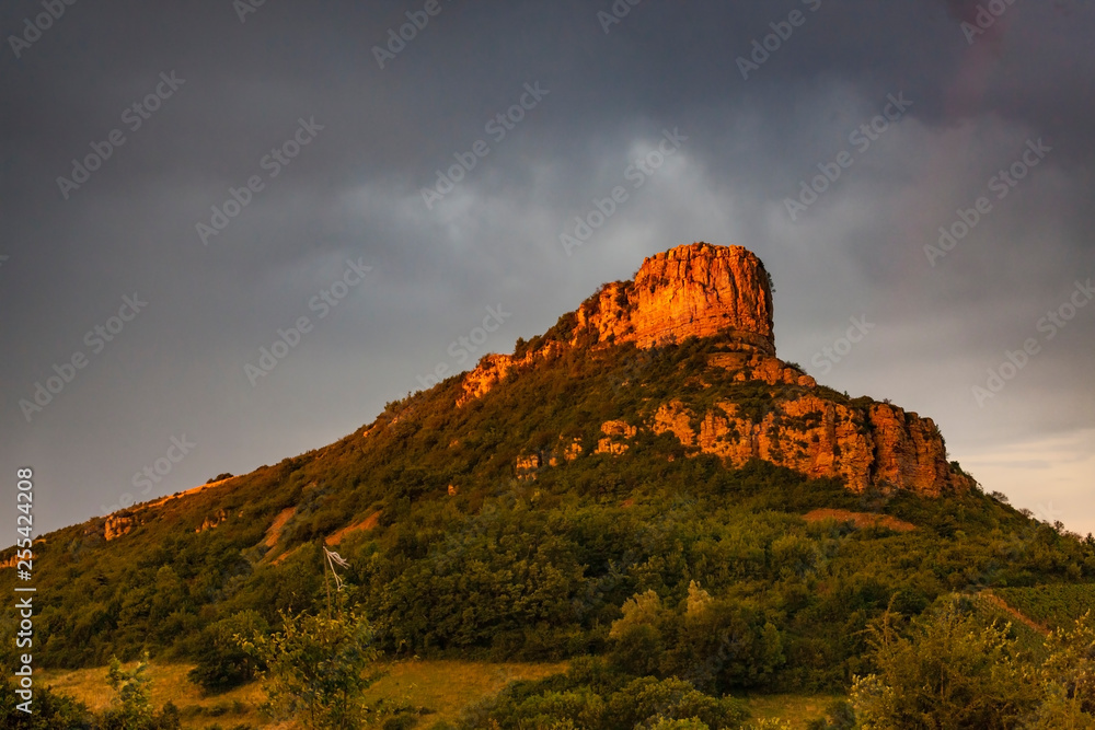 La Roche de Solutre, Burgundy, France La Roche de Solutre, Burgundy, France