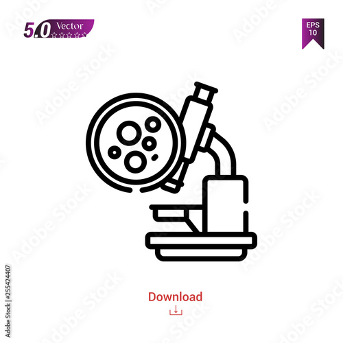biopsy icon isolated on white background.world cancer awareness day,Graphic design, mobile application, beauty icons 2019 year, user interface. Editable stroke. EPS10 format vector