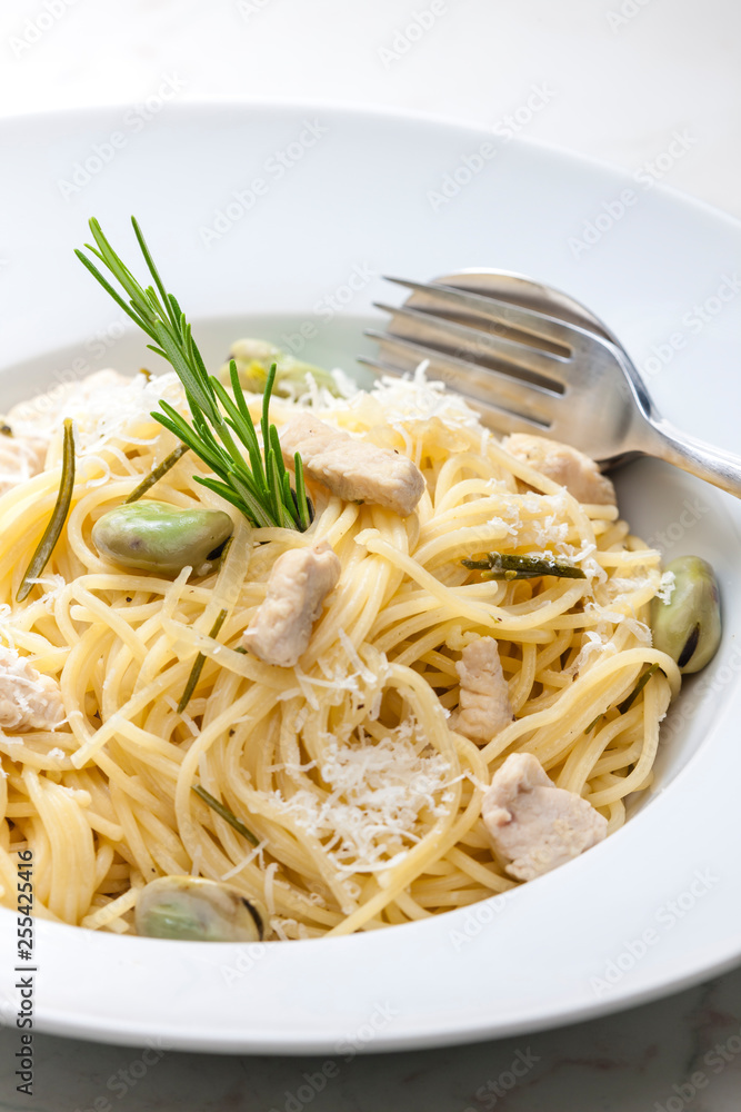 pasta with chicken meat pasta with chicken meat