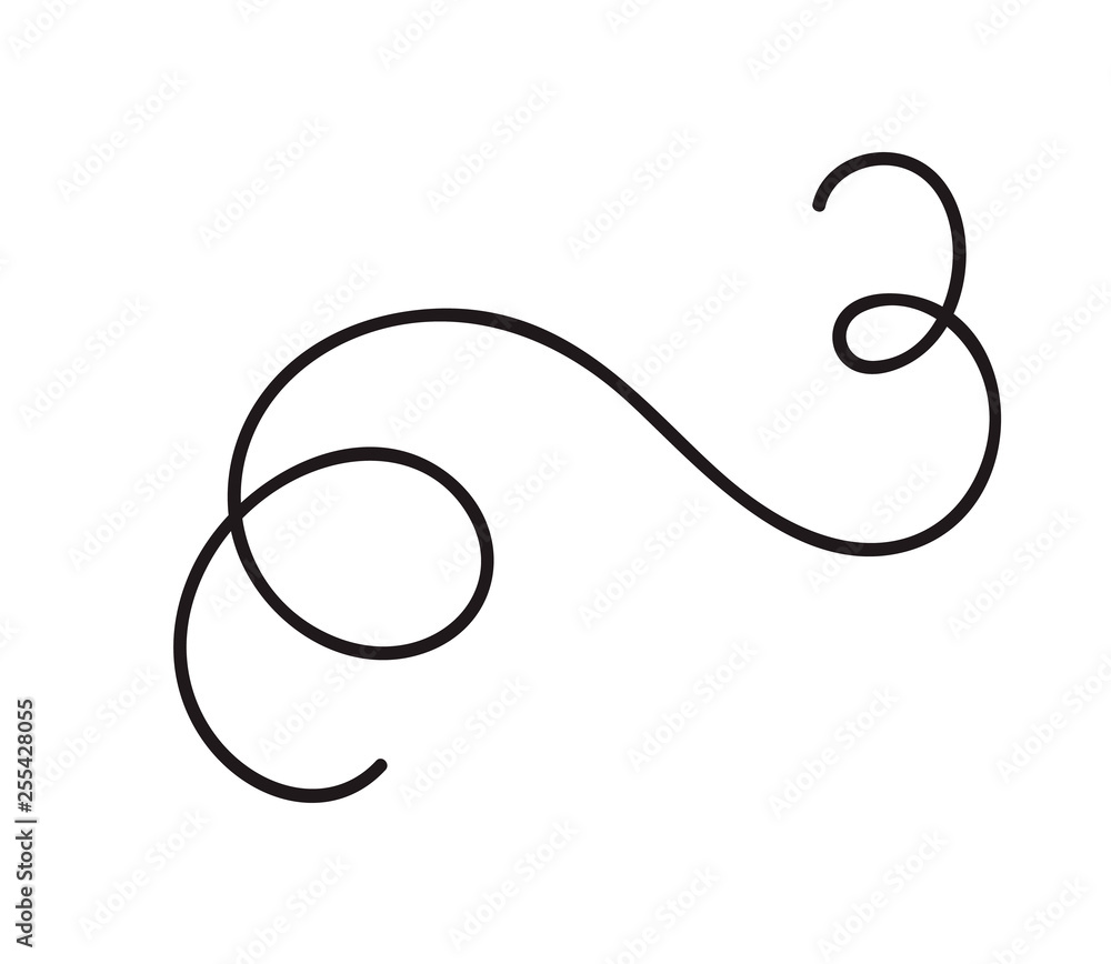 Hand drawn monoline calligraphy scandinavian folk flourish vector divider. Design element for wedding and Valentines Day, birthday greeting card Hand drawn monoline calligraphy scandinavian folk flourish vector divider. Design element for wedding and Valentines Day, birthday greeting card