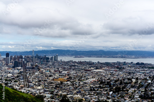 panoramic view of San Francisco at Twin Peaks   San Francisco  CA