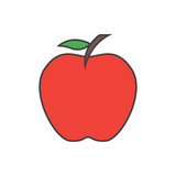 apple red, Vector illustration - Vector