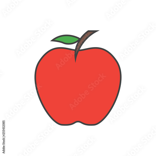 apple red  Vector illustration - Vector