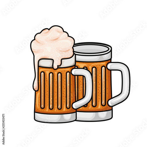 beer with foam isolated icon