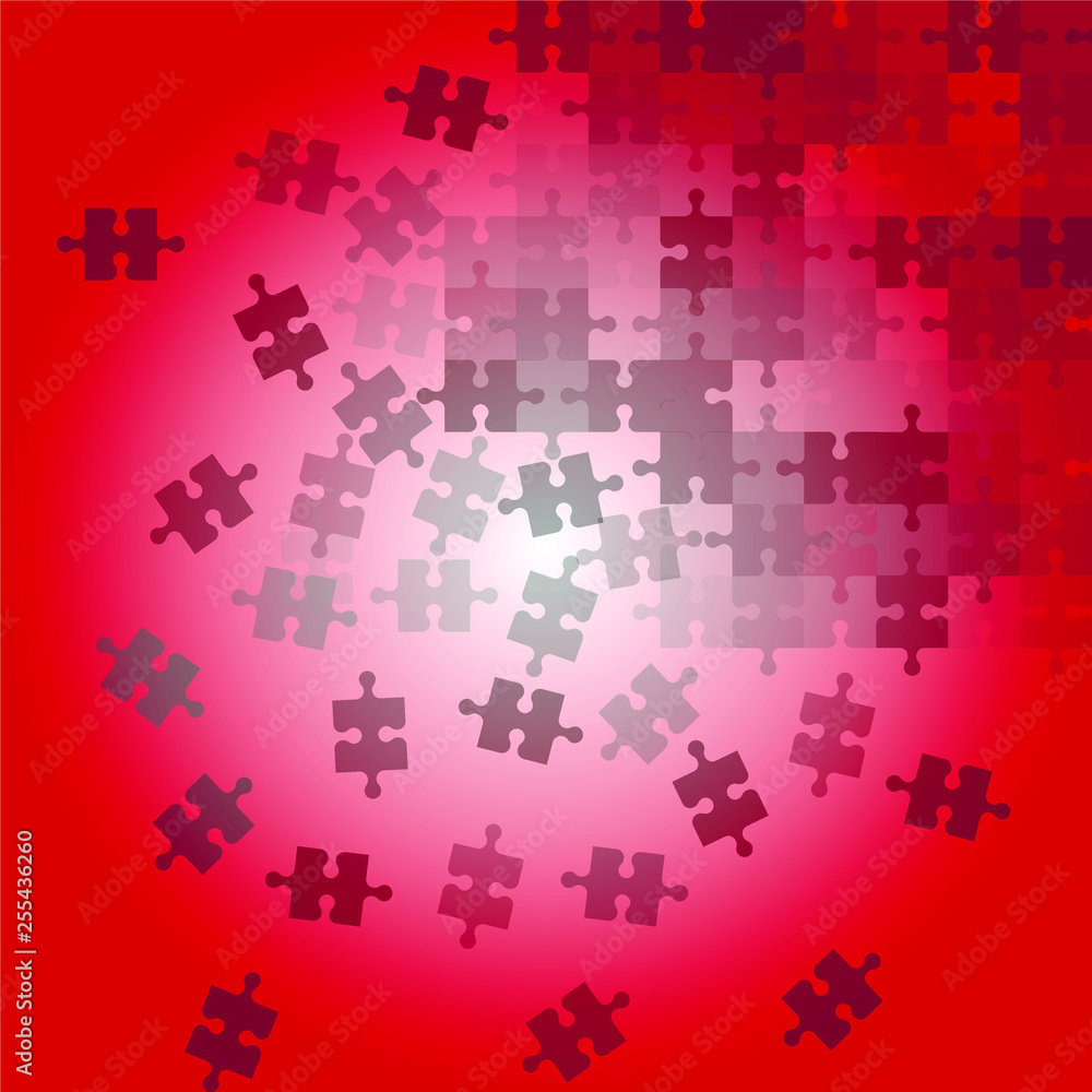 Abstract background scattering puzzle red color Abstract background scattering puzzle red color
